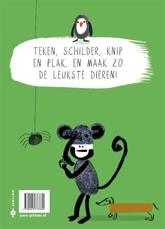 Achterkant van Echte kunst met dieren