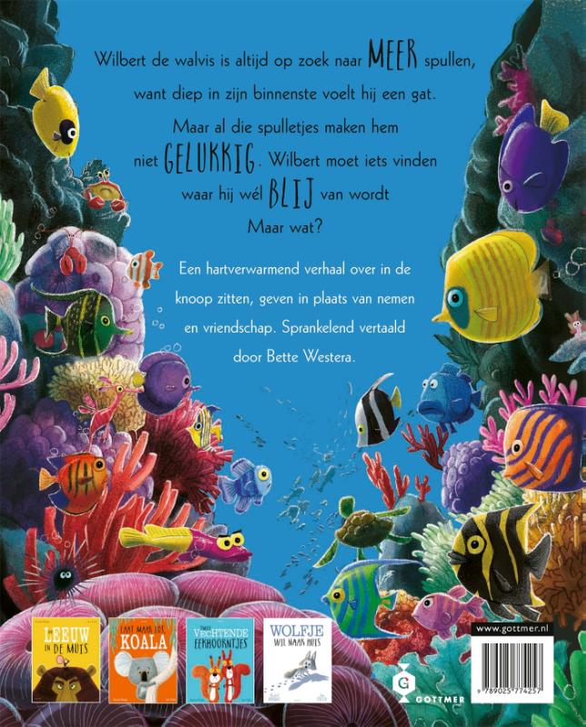 Achterkant van De walvis wilde meer