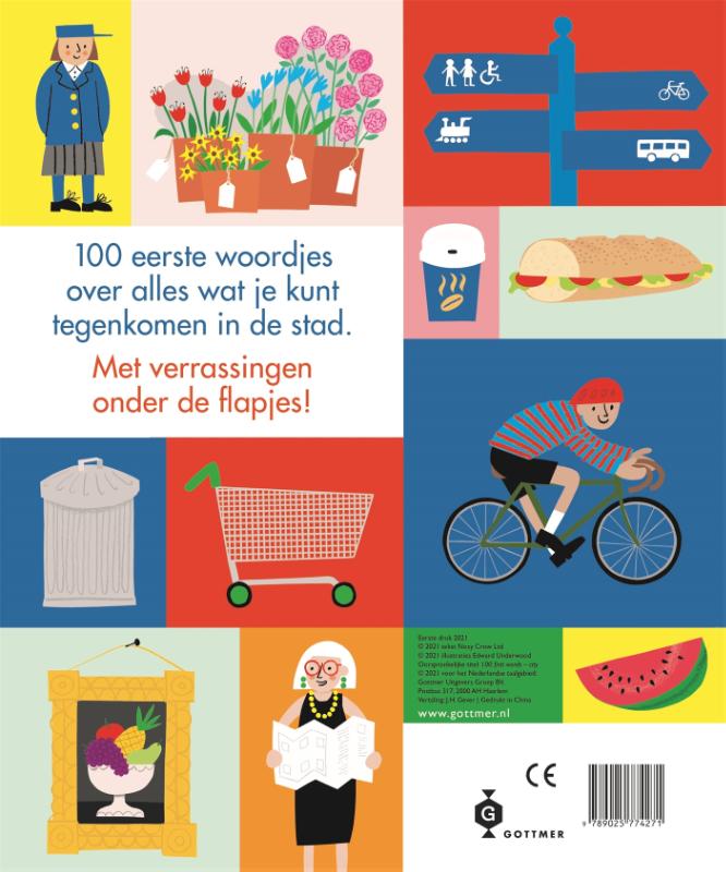 Achterkant van 100 eerste woordjes in de stad
