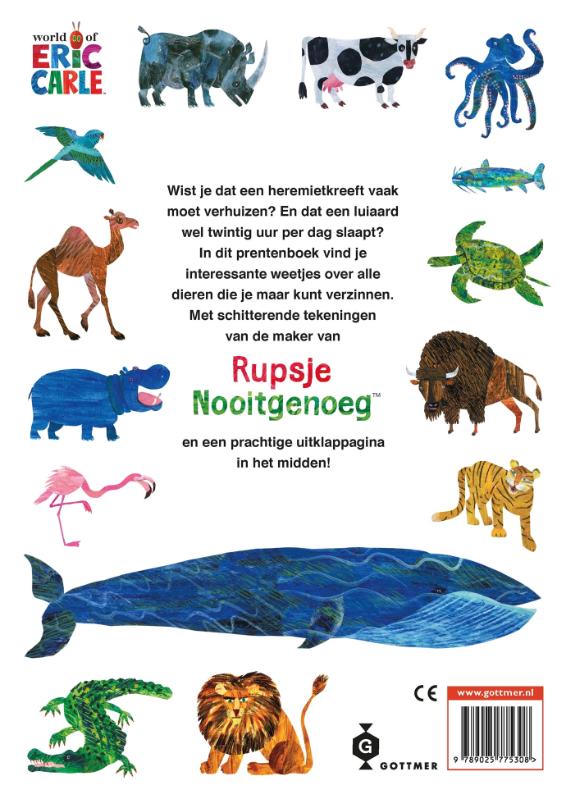 Achterkant van Eric Carle's grote dierenboek