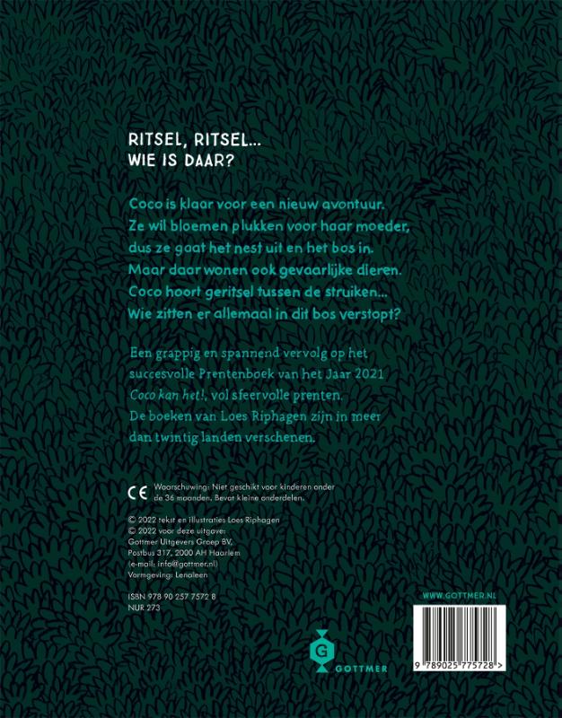 Achterkant van Coco, kijk uit!