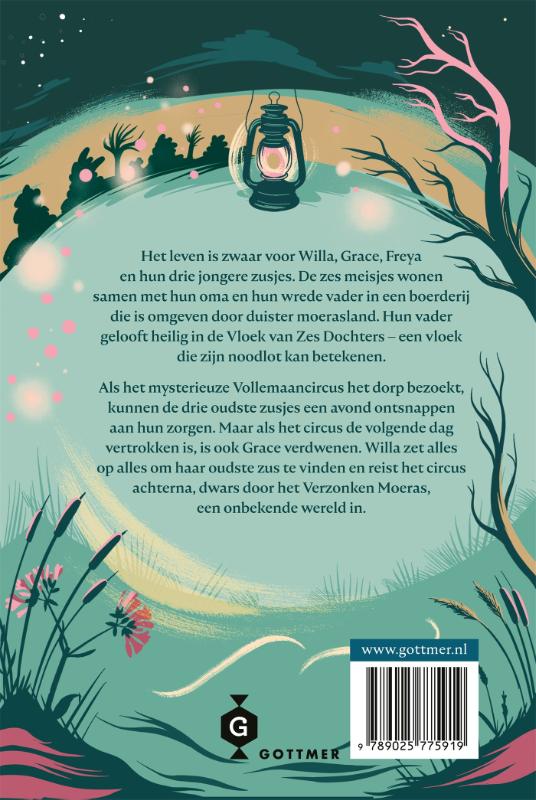 Achterkant van De zusjes uit het Verzonken Moeras