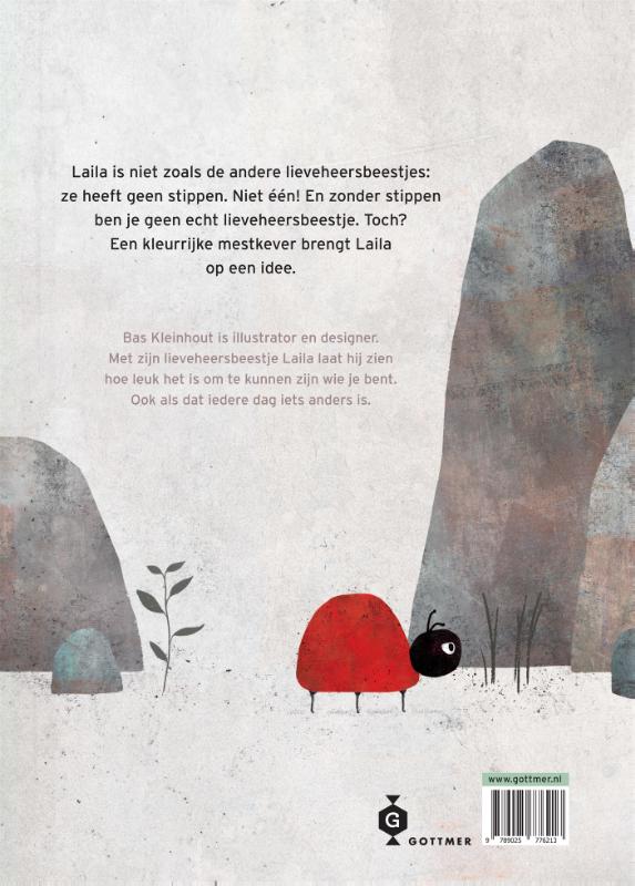 Achterkant van Laila het lieveheersbeestje