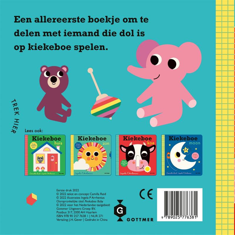 Achterkant van Kiekeboe kindje
