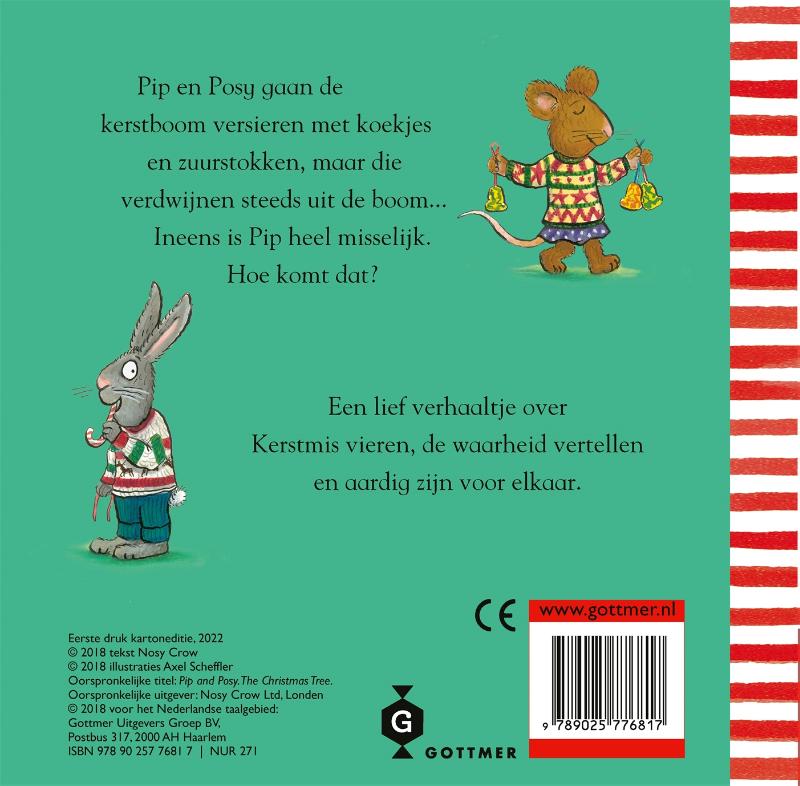 Achterkant van Pip en Posy en de kerstboom