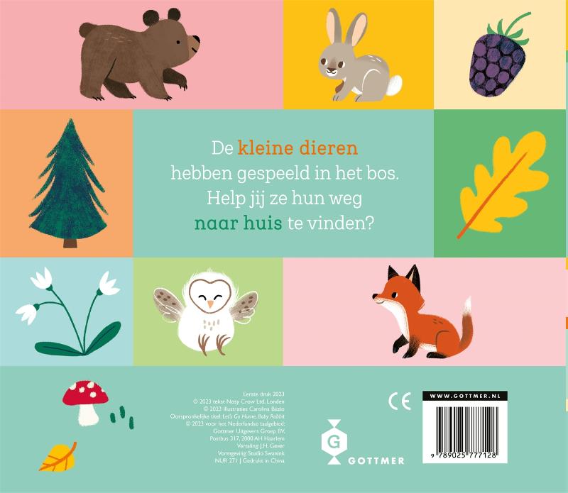 Achterkant van Kom je thuis, klein konijn?