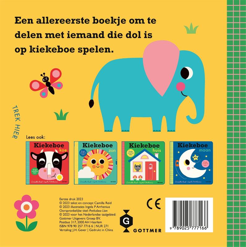 Achterkant van Kiekeboe leeuw