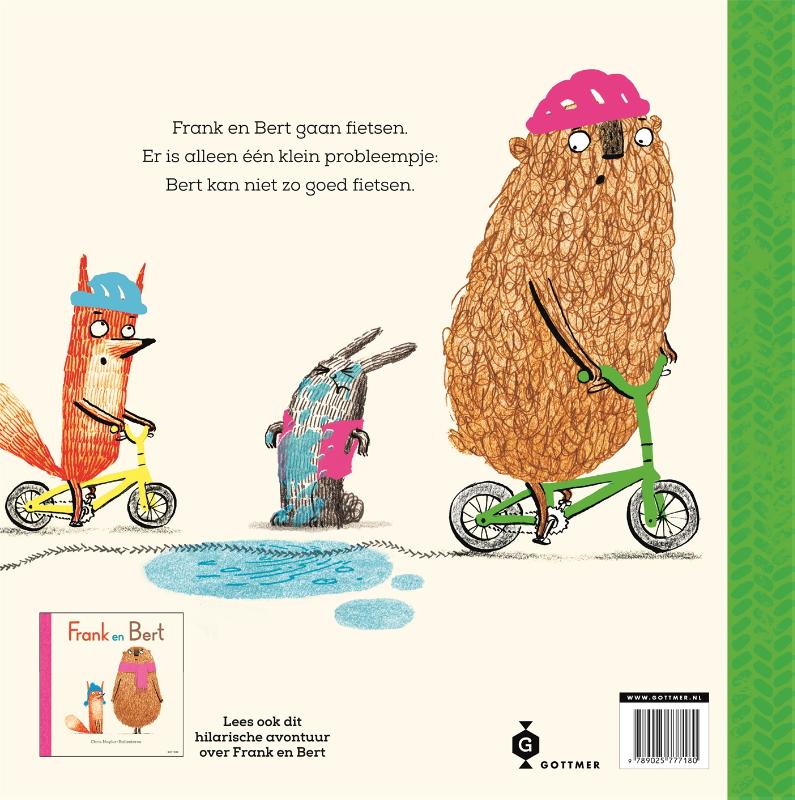 Achterkant van Frank en Bert op de fiets