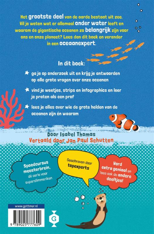 Achterkant van Onze onmetelijk grote oceanen