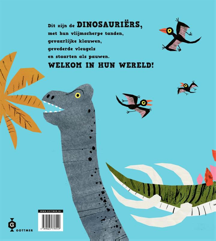Achterkant van Welkom in de wereld van de dinosauriërs