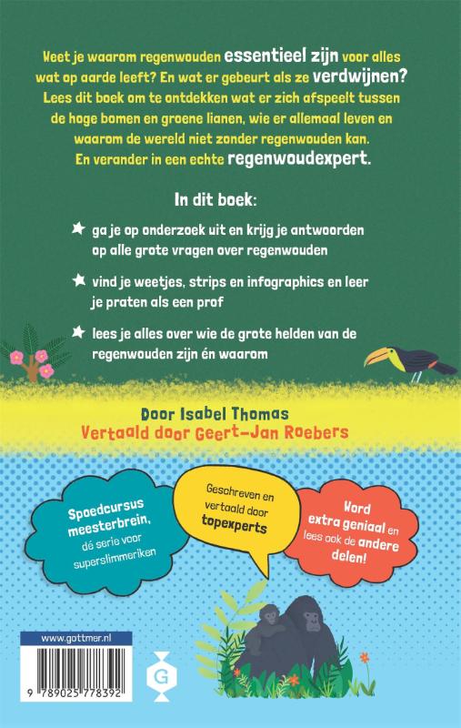 Achterkant van Onze rijke regenwouden