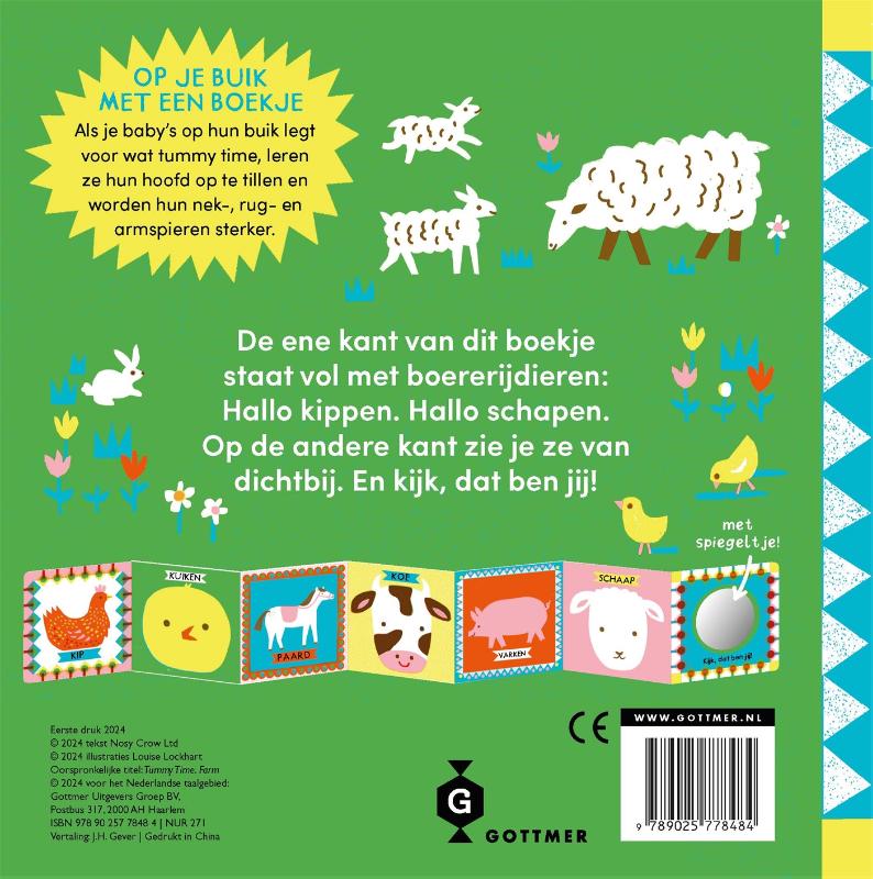 Achterkant van Tummy Time Boerderij
