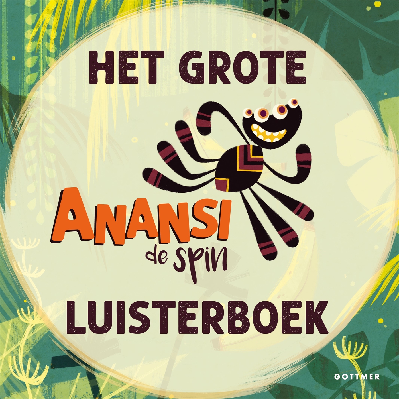 Achterkant van Het grote Anansi de spin luisterboek