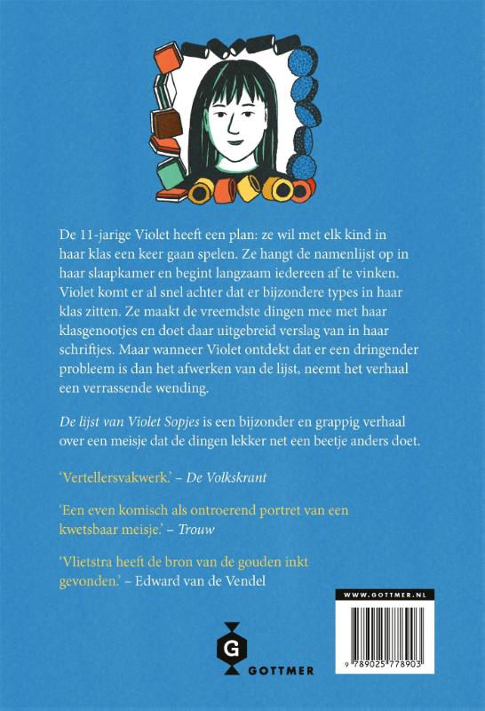 Achterkant van De lijst van Violet Sopjes