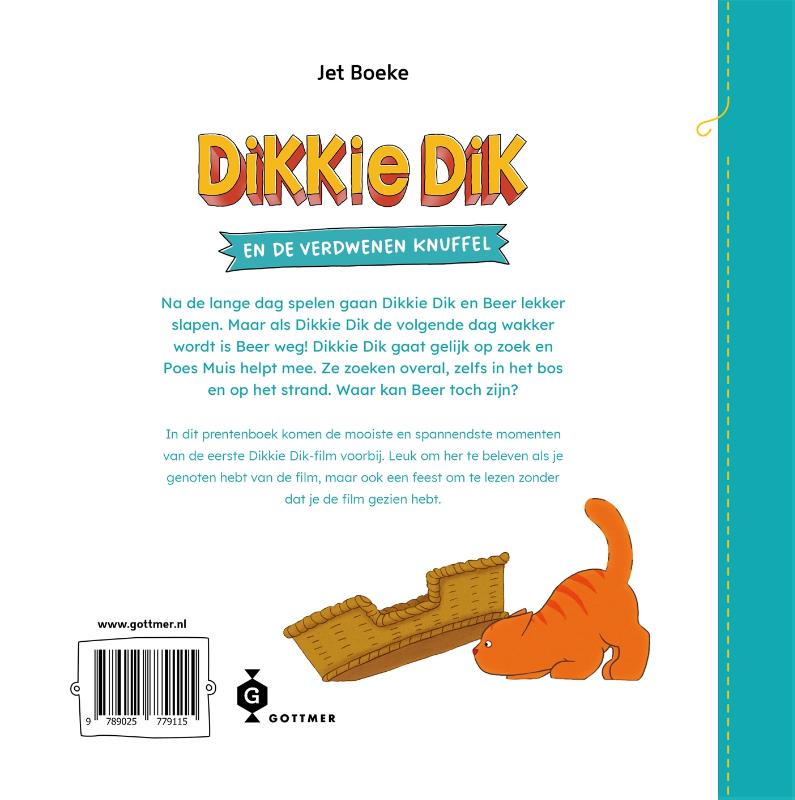 Achterkant van Dikkie Dik en de verdwenen knuffel