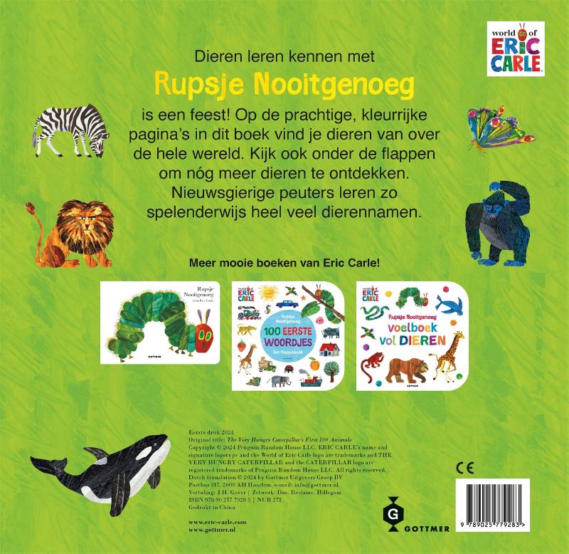Achterkant van 100 eerste dieren