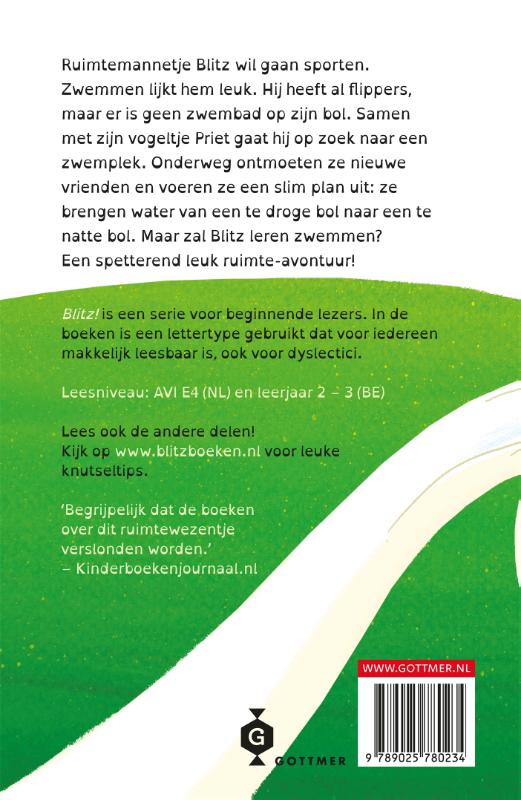 Achterkant van Zwemmen in de ruimte