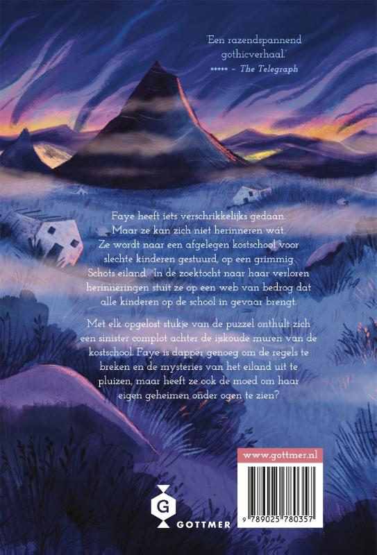 Achterkant van Het eiland aan de rand van de nacht