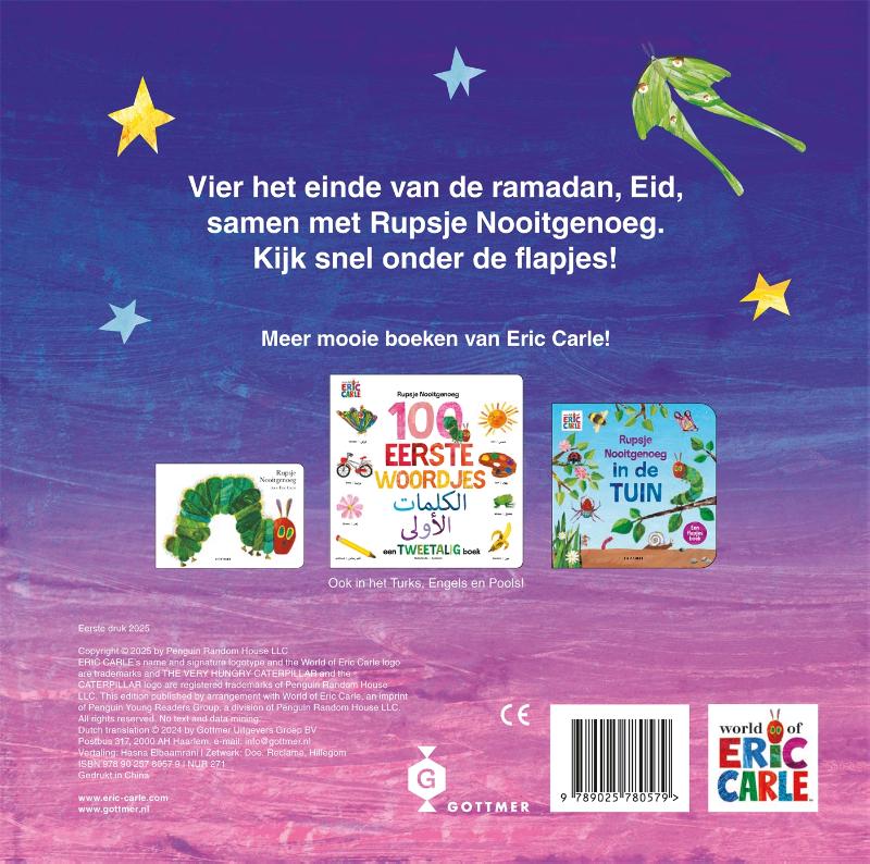 Achterkant van Ramadanfeest met Rupsje Nooitgenoeg