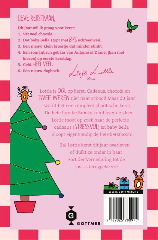 Achterkant van De krankzinnige kerst van Lottie