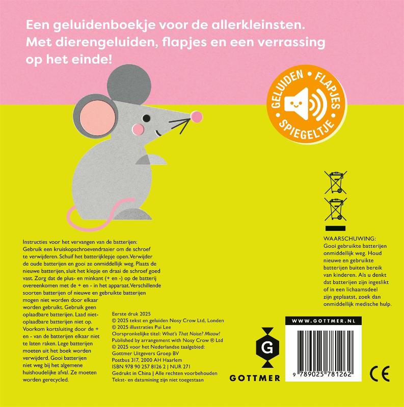 Achterkant van Miauw!
