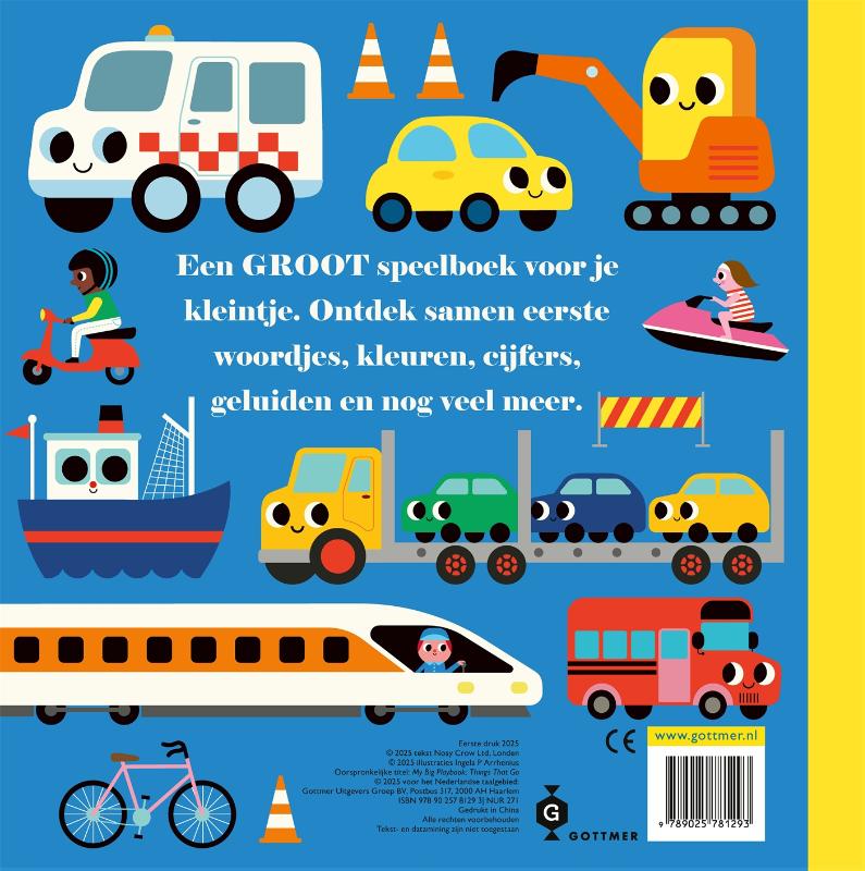 Achterkant van Mijn grote speelboek Voertuigen