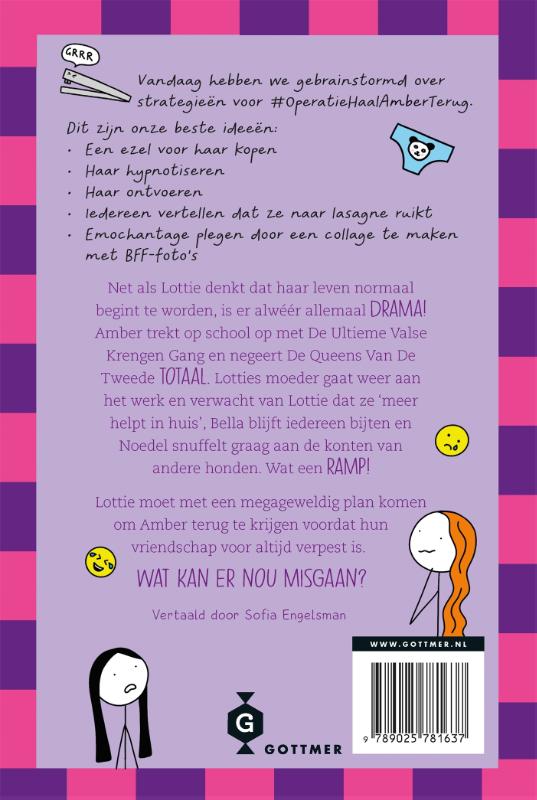 Achterkant van De ultieme valse krengen vs Lottie