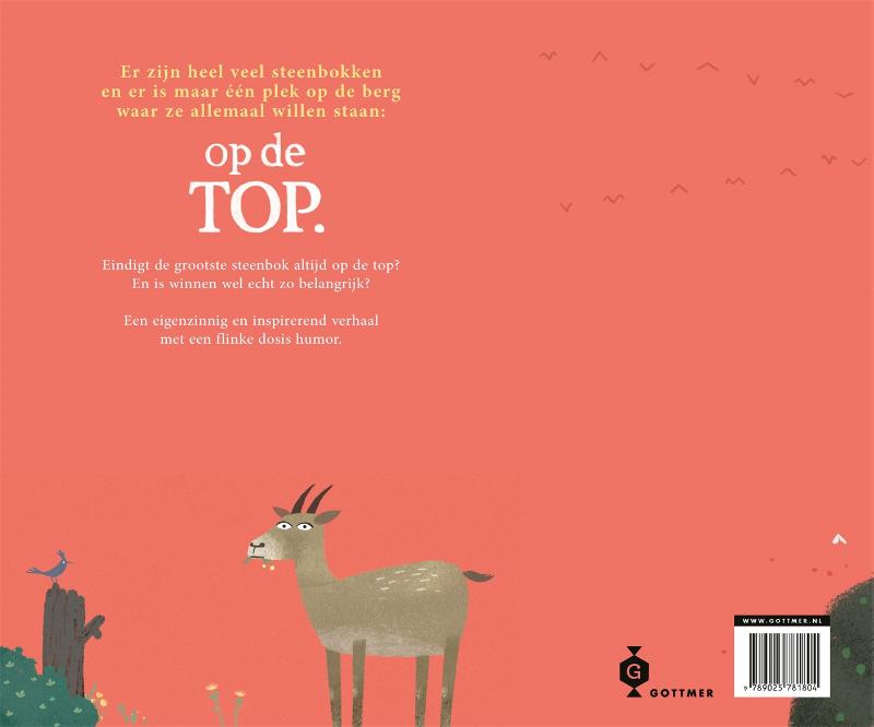 Achterkant van Op de top