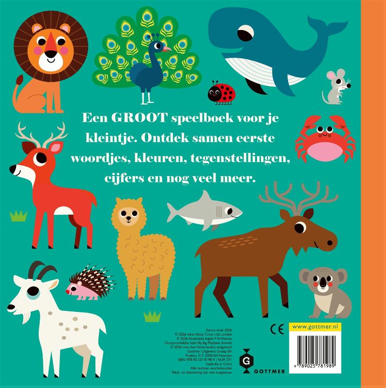 Achterkant van Mijn grote speelboek Dieren