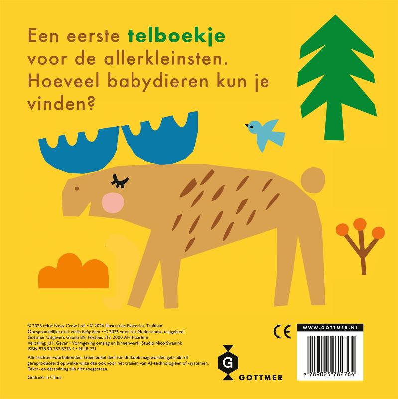 Achterkant van Hallo babybeer
