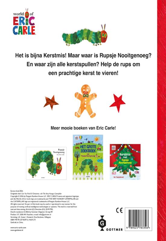Achterkant van Het grote Kerstmis-zoekboek van Rupsje Nooitgenoeg