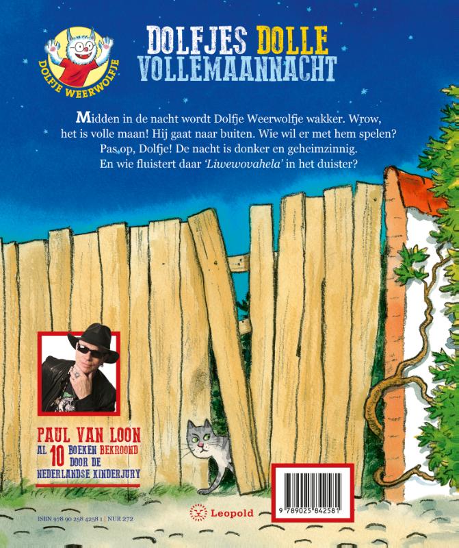 Achterkant van Dolfjes dolle vollemaannacht