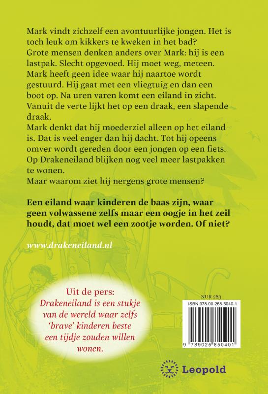 Achterkant van Overleven op Drakeneiland