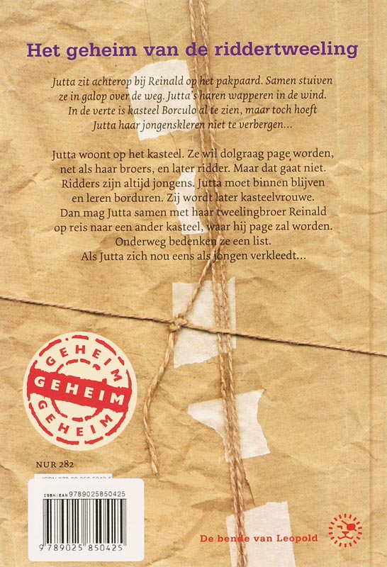 Achterkant van Het geheim van de riddertweeling