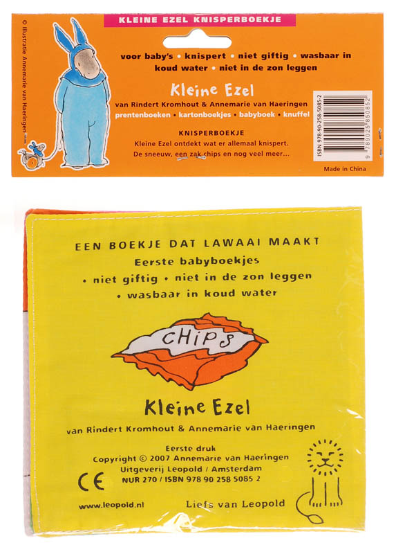 Achterkant van Kleine Ezel knispert