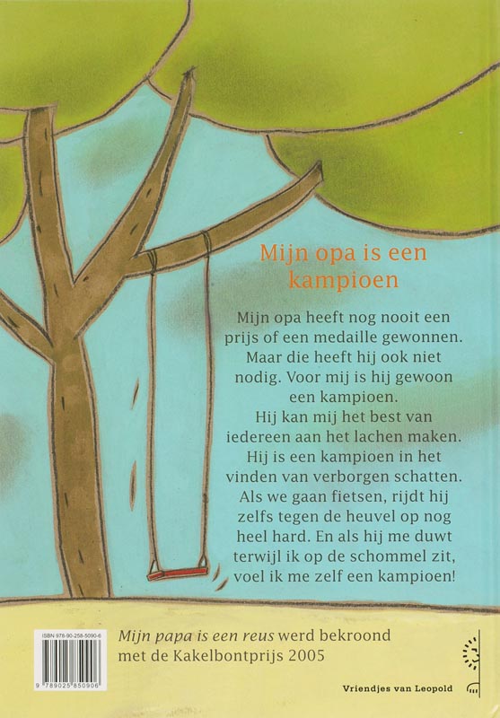 Achterkant van Mijn opa is een kampioen