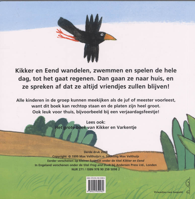 Achterkant van Het grote boek van Kikker en Eend