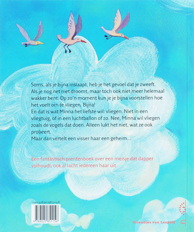 Achterkant van Net als de vogels