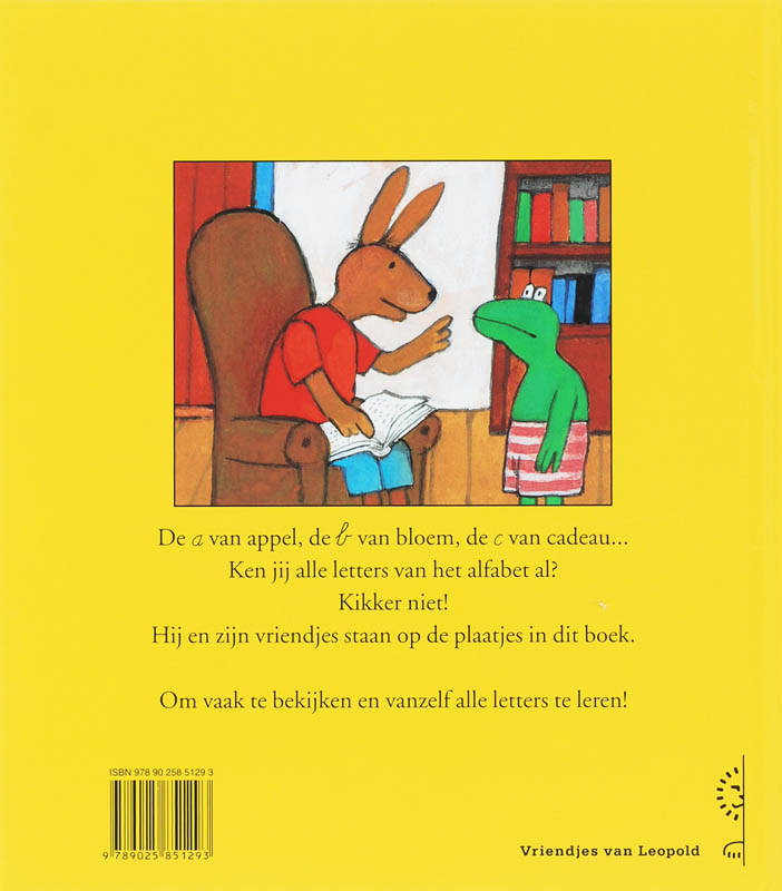 Achterkant van Het ABC van Kikker