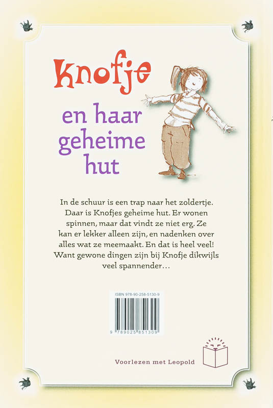 Achterkant van Knofje en haar geheime hut