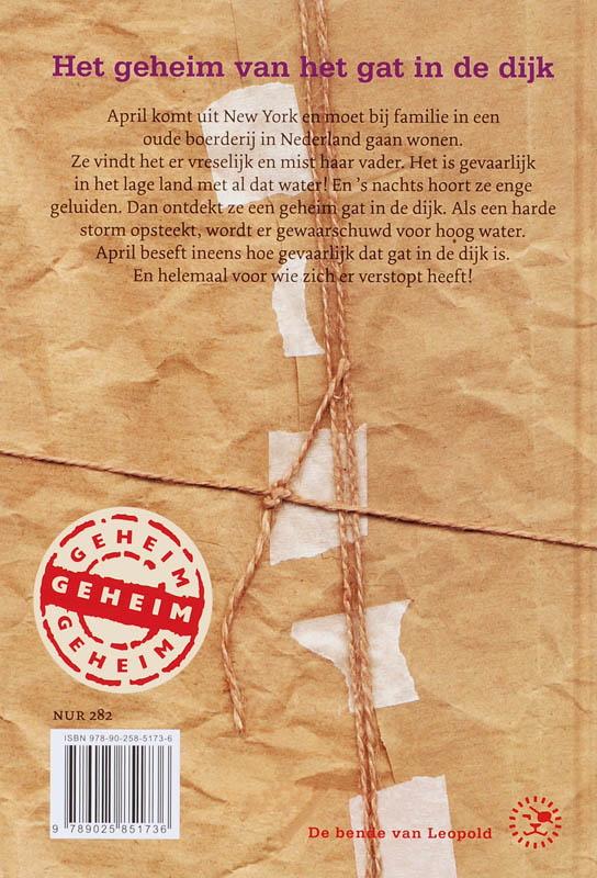 Achterkant van Het geheim van het gat in de dijk