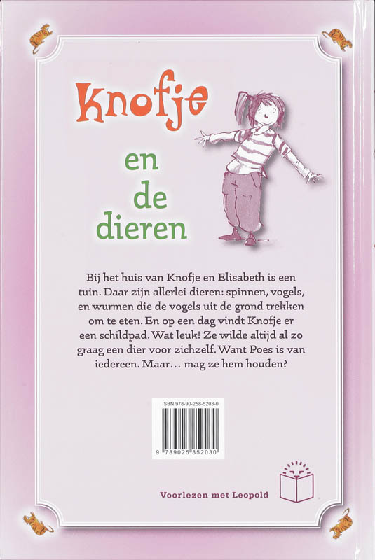 Achterkant van Knofje en de dieren