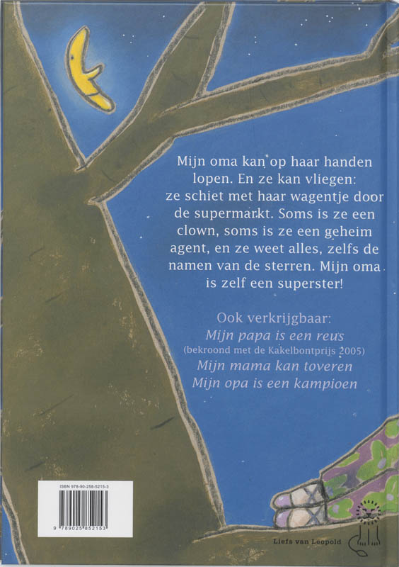 Achterkant van Mijn oma is een superster