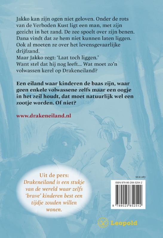 Achterkant van Drenkeling op Drakeneiland