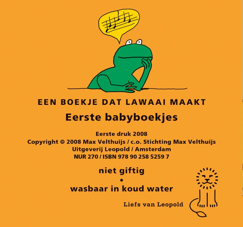 Achterkant van Muziek met Kikker en zijn vriendjes