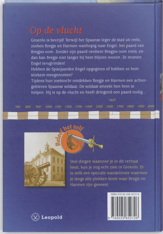 Achterkant van Op de vlucht