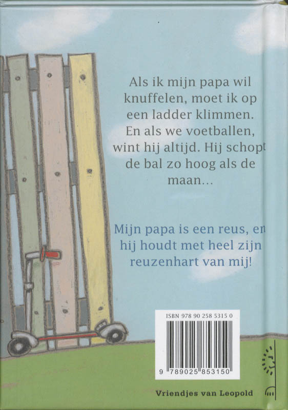 Achterkant van Mijn papa is een reus