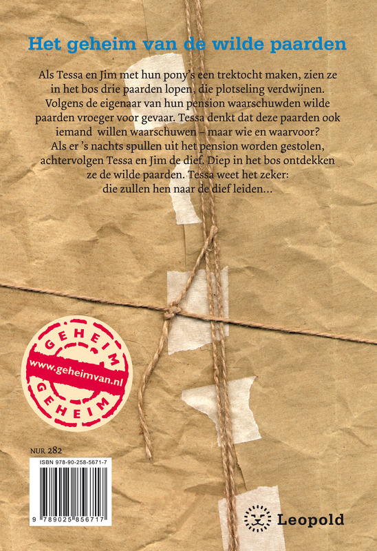 Achterkant van Het geheim van de wilde paarden