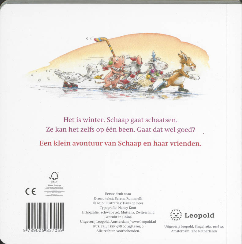 Achterkant van Schaatspret met Schaap