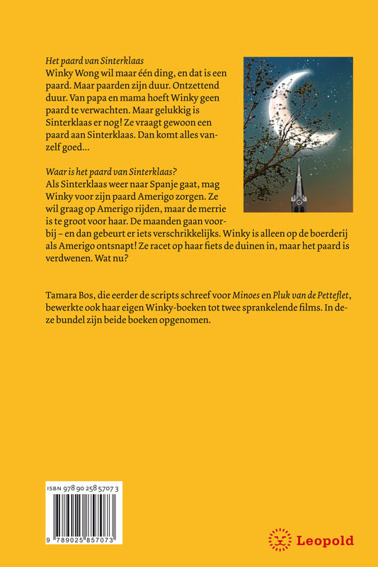 Achterkant van Winky en het paard van Sinterklaas